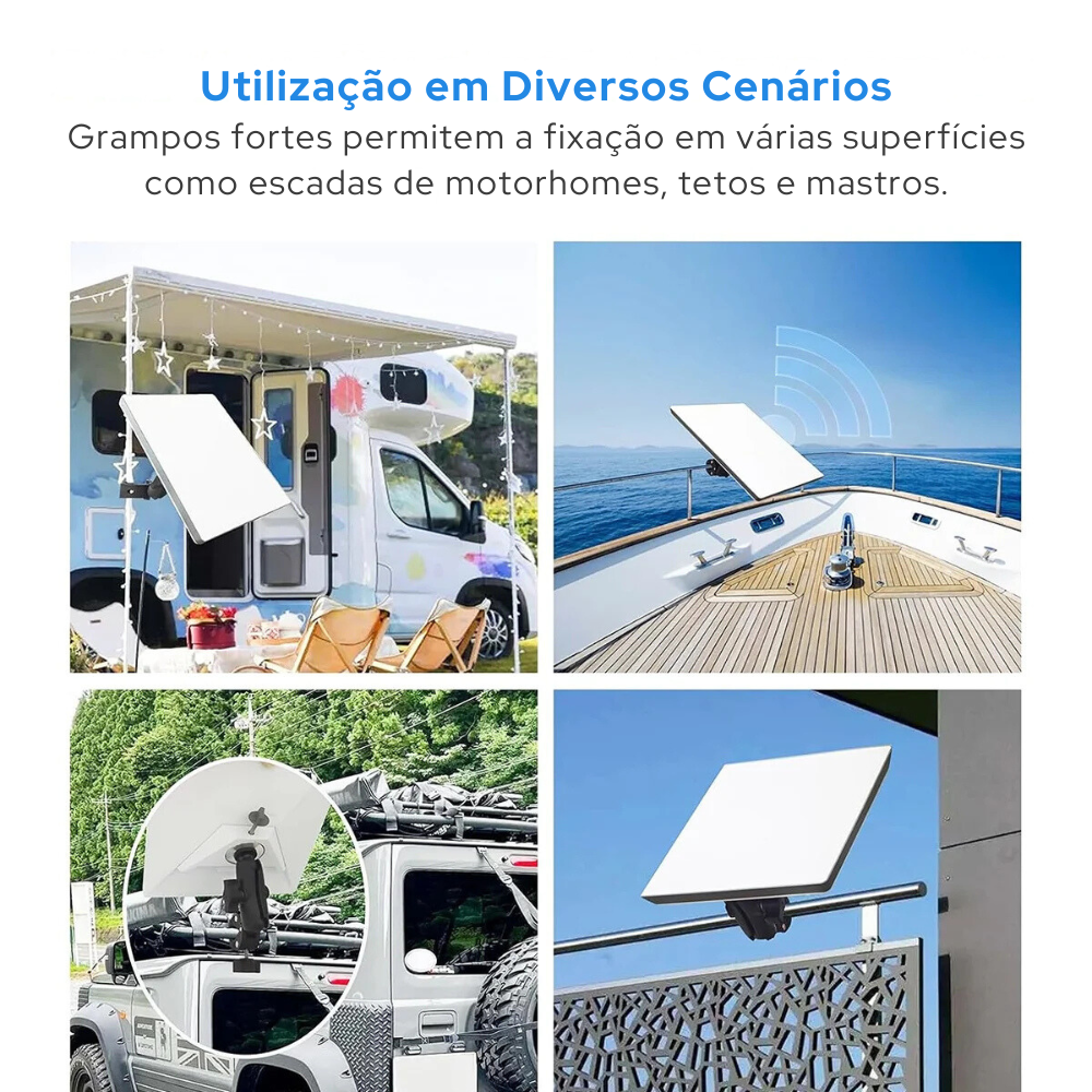 Suporte Starlink Mini para Barcos, Motorhomes, Racks - Star2Go