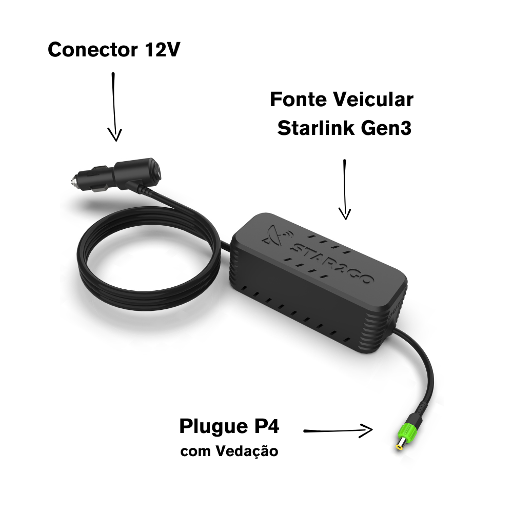 Fonte Veicular para Starlink Geração 3 (Gen3) - Star2Go