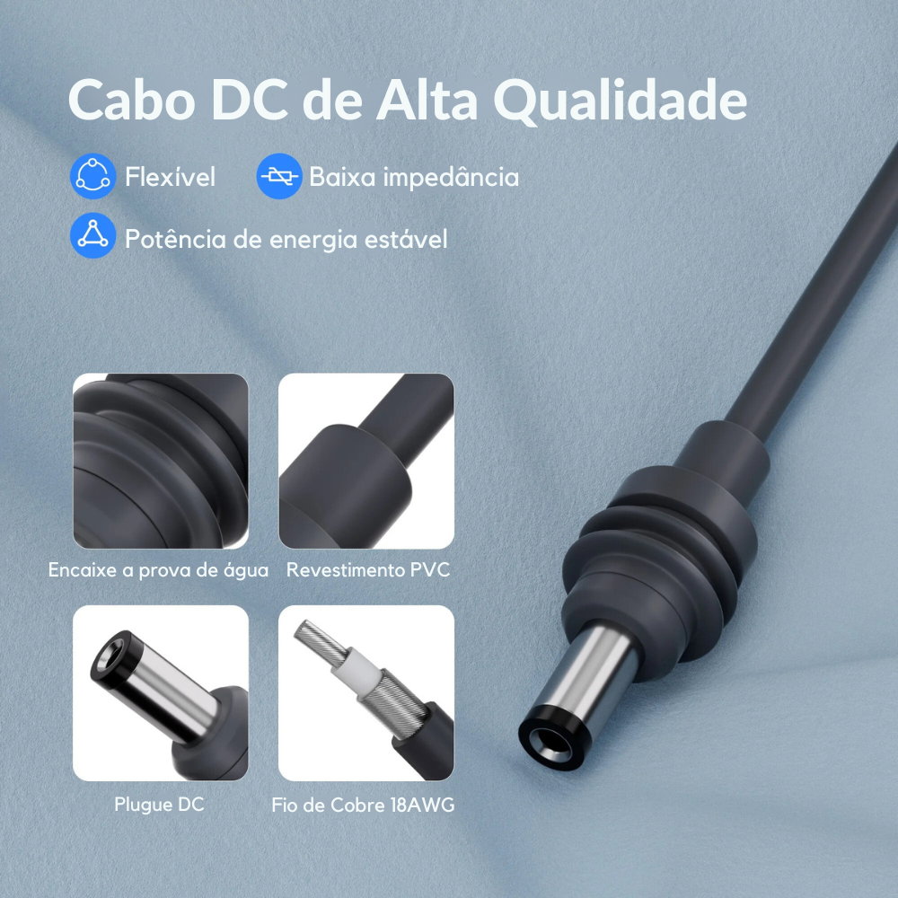 Cabo DC para Starlink Mini com portas USB Extra - Star2Go