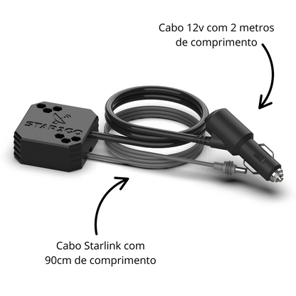 Kit Case + Fonte 12v para Starlink Mini