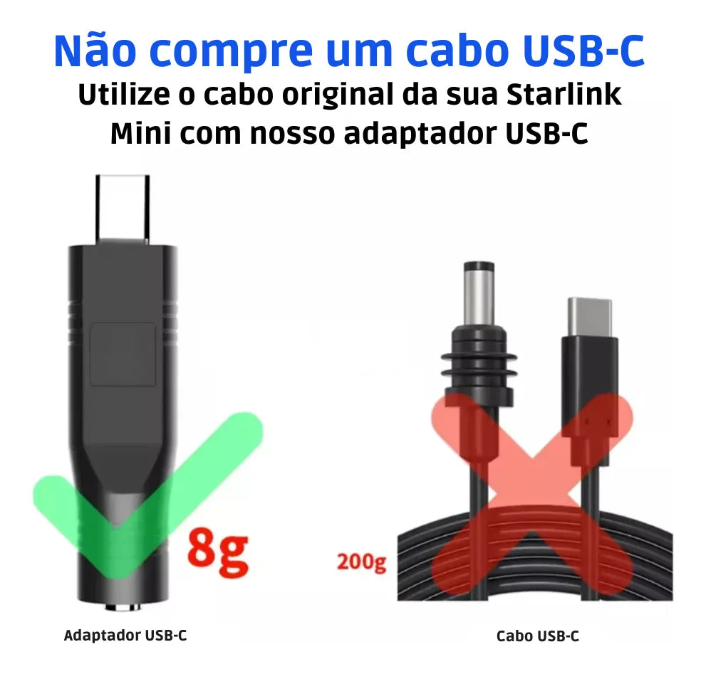 Adaptador USB-C para Starlink Mini