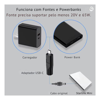 Adaptador USB-C para Starlink Mini