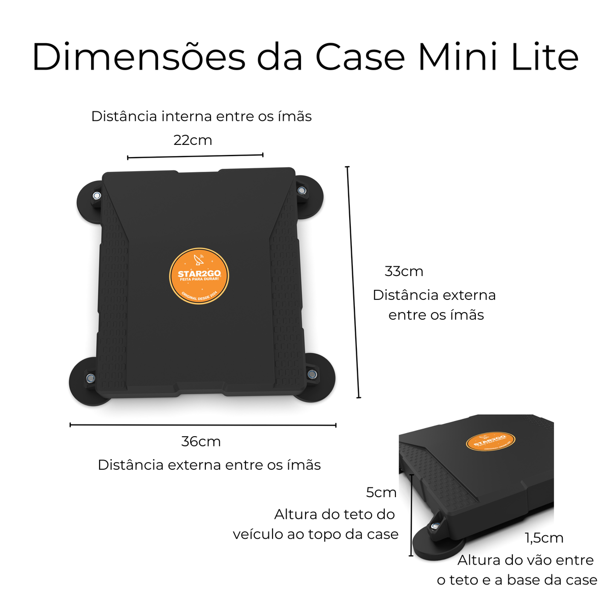 Case Veicular Star2Go Lite para Starlink Mini