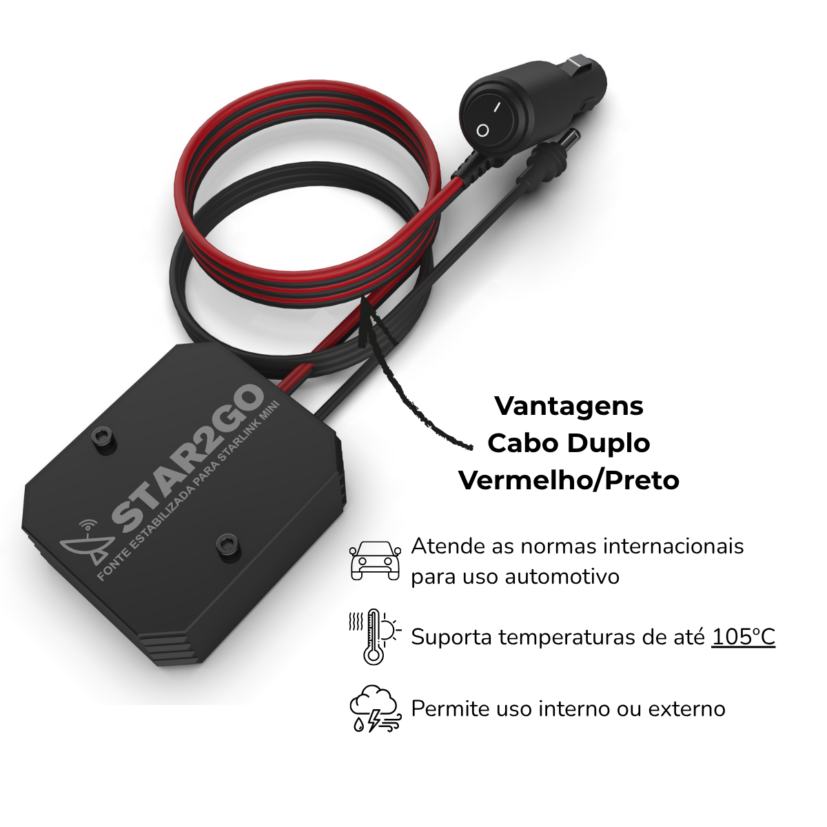 Fonte 30v para Starlink Mini