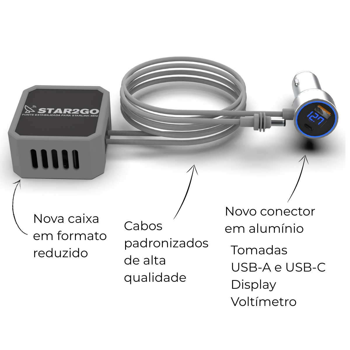 Nova Fonte 30v para Starlink Mini